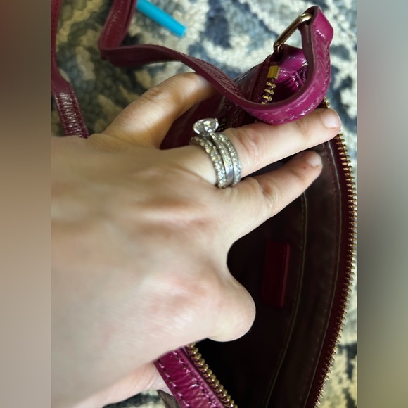 Cole Haan Magenta Leather Crossbody Bag - Picture 4 of 6